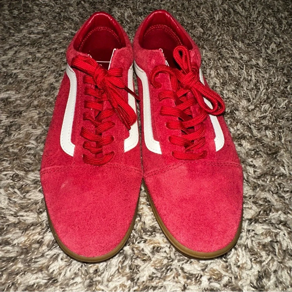 NEW VANS OLD SKOOL LOWPRO 'RED GUM' Women’s Size 8 RARE - Picture 4 of 12